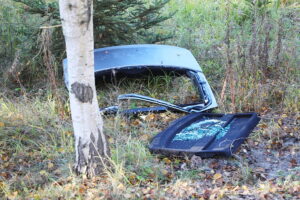 21.10.2025. Celiny. Wypadek / Fot. Wiktor Taszłow - Radio Kielce