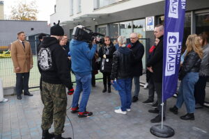 22.10.2025. Kielce. Ul. Romualda. Program „Interwencja” TVP3 Kielce i Radia Kielce / Fot. Wiktor Taszłow - Radio Kielce