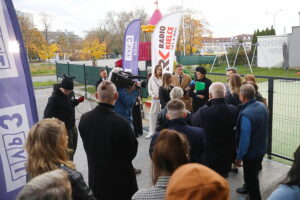 22.10.2025. Kielce. Ul. Romualda. Program „Interwencja” TVP3 Kielce i Radia Kielce / Fot. Wiktor Taszłow - Radio Kielce