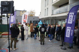 22.10.2025. Kielce. Ul. Romualda. Program „Interwencja” TVP3 Kielce i Radia Kielce / Fot. Wiktor Taszłow - Radio Kielce