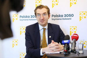 23.10.2025. Kielce. Śniadanie prasowe. Na zdjęciu: Jan Szyszko - wiceminister Funduszy i Polityki Regionalnej / Fot. Wiktor Taszłow - Radio Kielce