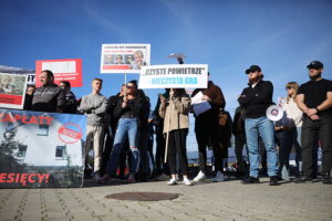 23.10.2025. Kielce. WFOŚiGW. Protest przedsiębiorców / Fot. Wiktor Taszłow - Radio Kielce