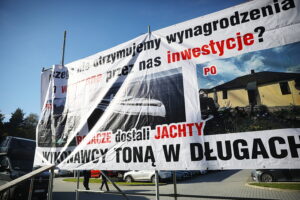 23.10.2025. Kielce. WFOŚiGW. Protest przedsiębiorców / Fot. Wiktor Taszłow - Radio Kielce