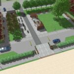 Wizualizacja parku kieszonkowego i parkingu przed szpitalem w Kazimierzy Wielkiej / źródło: UMiG Kazimierza Wielka