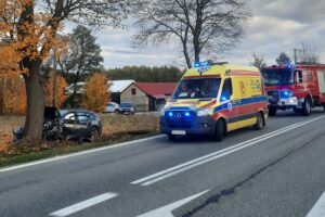 19.10.2025. Rozgół. Wypadek / Fot. PSP Końskie