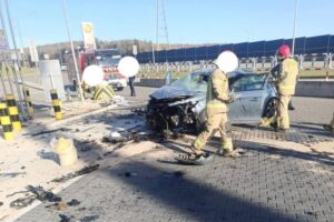 31.10.2025. Szewce. Zdarzenie drogowe / Fot. Na Drodze Świętokrzyskie