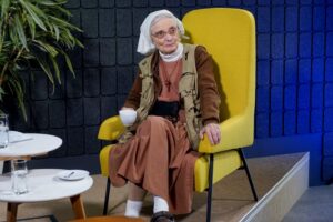 Siostra Małgorzata Chmielewska „ceruje świat” - Radio Kielce Audycja „Dzień Dobry, to Ja! Rozmowy inne niż wszystkie w Radiu Kielce”. Małgorzata Chmielewska / Fot. Piotr Kwaśniewski - Radio Kielce