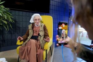 Siostra Małgorzata Chmielewska „ceruje świat” - Radio Kielce Audycja „Dzień Dobry, to Ja! Rozmowy inne niż wszystkie w Radiu Kielce”. Małgorzata Chmielewska / Fot. Piotr Kwaśniewski - Radio Kielce