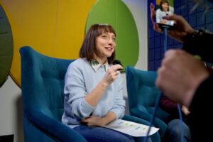 Siostra Małgorzata Chmielewska „ceruje świat” - Radio Kielce Audycja „Dzień Dobry, to Ja! Rozmowy inne niż wszystkie w Radiu Kielce”. Małgorzata Chmielewska / Fot. Piotr Kwaśniewski - Radio Kielce