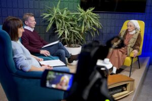 Siostra Małgorzata Chmielewska „ceruje świat” - Radio Kielce Audycja „Dzień Dobry, to Ja! Rozmowy inne niż wszystkie w Radiu Kielce”. Małgorzata Chmielewska / Fot. Piotr Kwaśniewski - Radio Kielce