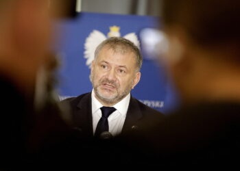 Minister sprawiedliwości Waldemar Żurek podczas konferencji prasowej / Fot. Jarosław Kubalski - Radio Kielce