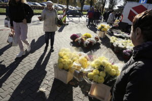 Kielczanie sprzątają groby bliskich. Nekropolie pełne ludzi - Radio Kielce 31.10.2025. Kielce. Sprzątanie grobów przed dniem Wszystkich Świętych / Fot. Jarosław Kubalski - Radio Kielce