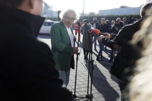 03.10.2025. Kielce. Wkopanie kamienia węgielnego pod budowę hali wystawienniczej w Targach Kielce / Fot. Jarosław Kubalski - Radio Kielce