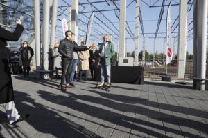 03.10.2025. Kielce. Wkopanie kamienia węgielnego pod budowę hali wystawienniczej w Targach Kielce / Fot. Jarosław Kubalski - Radio Kielce
