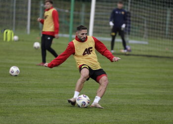 07.10.2025 Kielce. Trening Korony Kielce / Fot. Jarosław Kubalski - Radio Kielce