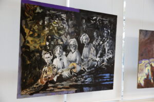 16.10.2025. Kielce. Galeria Sztuki „Okrąglak”. Wystawa „Powracające obrazy” prezentująca prace Sylwii Caban / Fot. Jarosław Kubalski - Radio Kielce