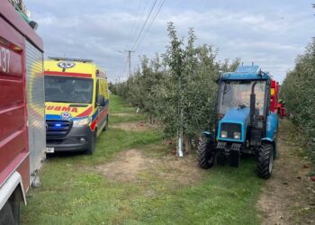04.10.2025. Święcica. Wypadek podczas prac polowych / Fot. policja