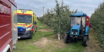 04.10.2025. Święcica. Wypadek podczas prac polowych / Fot. policja