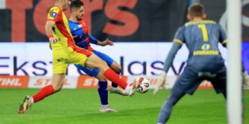 31.10.2025. Gliwice. Mecz Piast Gliwice - Korona Kielce / Fot. PAP/Jarek Praszkiewicz