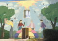 Mural ozdobi ścianę stołówki
