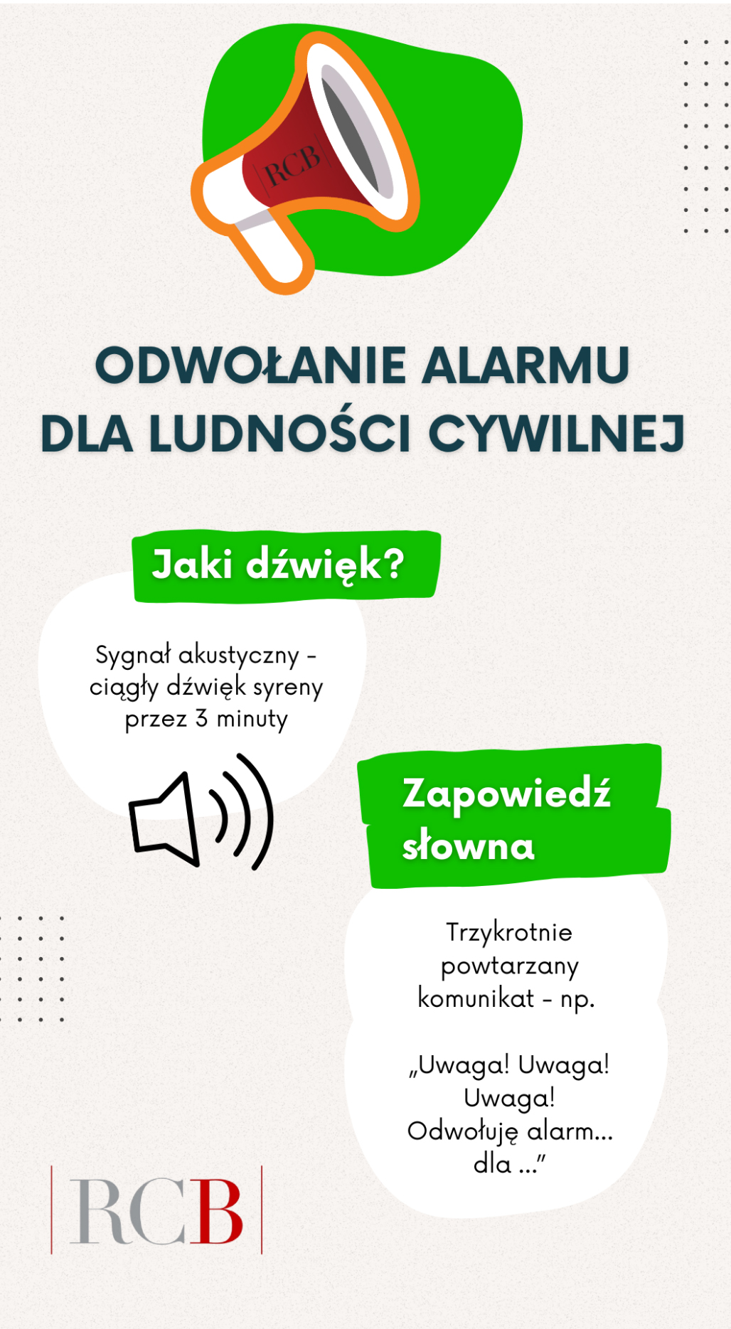 odwołanie alarmu dla ludności cywilnej