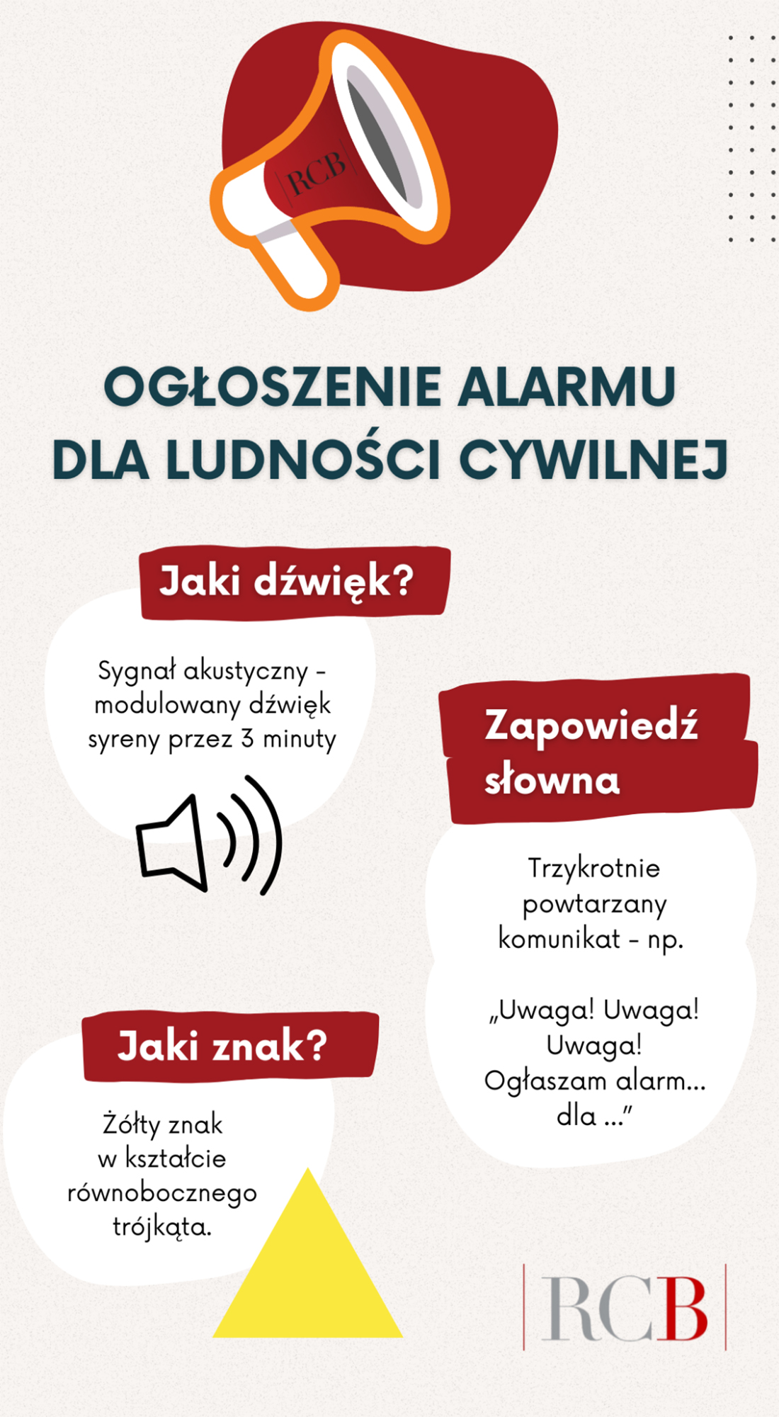 ogłoszenie alarmu dla ludności cywilnej