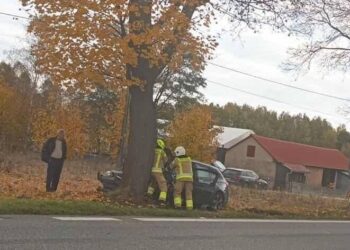 19.10.2025. Rozgół. Wypadek / Fot. Na Drodze Świętokrzyskie - Facebook