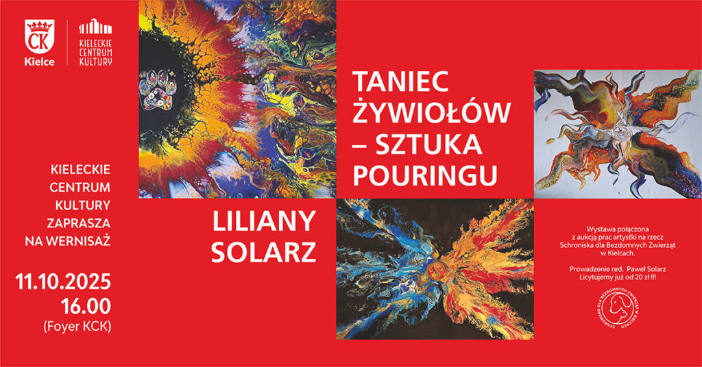 Taniec żywiołów – sztuka pouringu. Wystawa Liliany Solarz - Radio Kielce