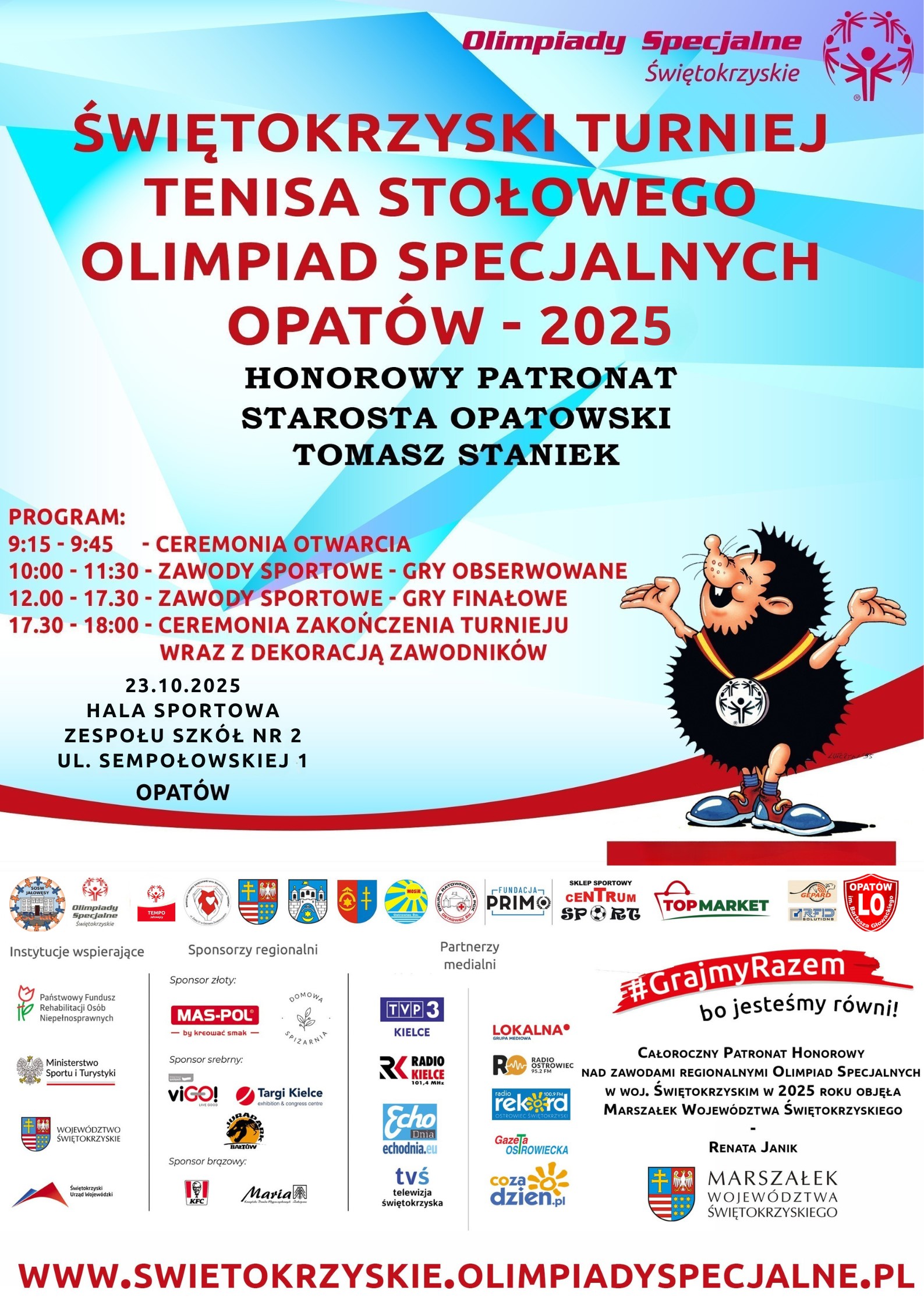 Świętokrzyski Turniej Tenisa Stołowego Olimpiad Specjalnych Opatów - 2025 - Radio Kielce
