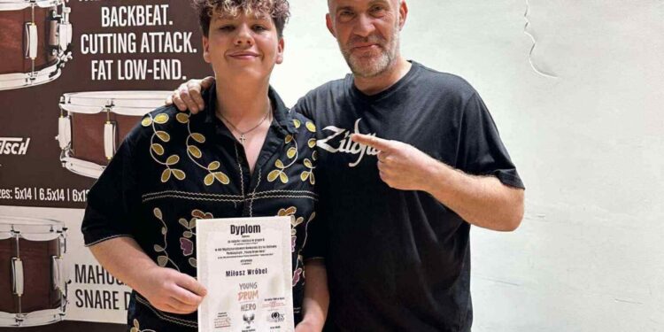 Najlepszy perkusista w Polsce z Końskich - Radio Kielce Miłosz Wróbel / Fot. archiwum prywatne