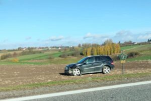 Zderzenie dwóch samochodów. Jedna osoba ranna - Radio Kielce 29.10.2025. Goźlice. Wypadek / Fot. PSP Sandomierz, KPP Sandomierz