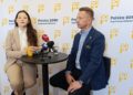 13.10.2025. Kielce. Śniadanie prasowe posła Rafała Kasprzyka / Fot. Magdalena Bielak - Radio Kielce