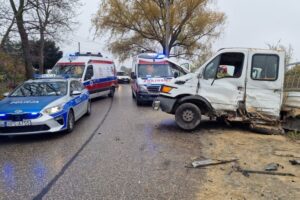 03.11.2025. Łomno. Wypadek / źródło: PSP Starachowice