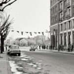 Kielce. Ulica Paderewskiego. Lata 1961-1963. Widok w kierunku ronda / źródło: facebook.com/kieleckieinwestycje