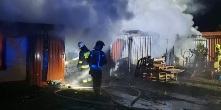 29.11.2025. Górki Napękowskie. Pożar / Fot. straż pożarna