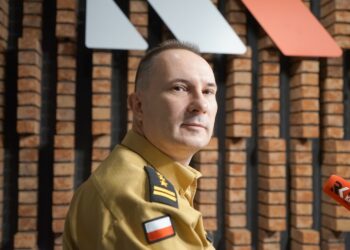 12.11.2025. Radio Kielce. Rozmowa Dnia. Na zdjęciu st. bryg. Marcin Charuba / Fot. Sebastian Kalwat - Radio Kielce