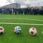 12.11.2025. Sandomierz. Otwarcie boiska wielofunkcyjnego przy Zespole Szkół Technicznych i Ogólnokształcących / Fot. Grażyna Szlęzak-Wójcik - Radio Kielce