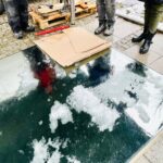 Prace przy zabezpieczeniu instalacji „Niebo Kielc” / Fot. Dorota Klusek - Radio Kielce