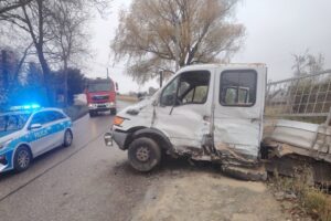 03.11.2025. Łomno. Wypadek / źródło: PSP Starachowice