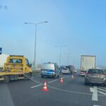 04.11.2025. Kielce. Ul. Ściegiennego. Kolizja trzech samochodów / Fot. Radio Kielce