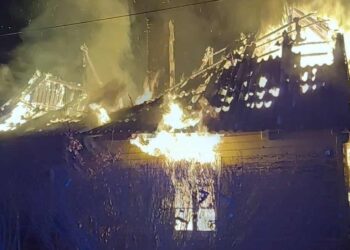 27.11.2025. Kucębów. Pożar / źródło: PSP Skarżysko