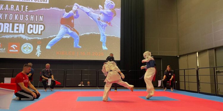 Udane Grand Prix Polski w Centrum Kongresowym w Kielcach - Radio Kielce Centrum Kongresowe Targów Kielce. Grand Prix Polski Karate Kyokushin Orlen Cup 2025/ Fot. Rafał Szymczyk - Radio Kielce