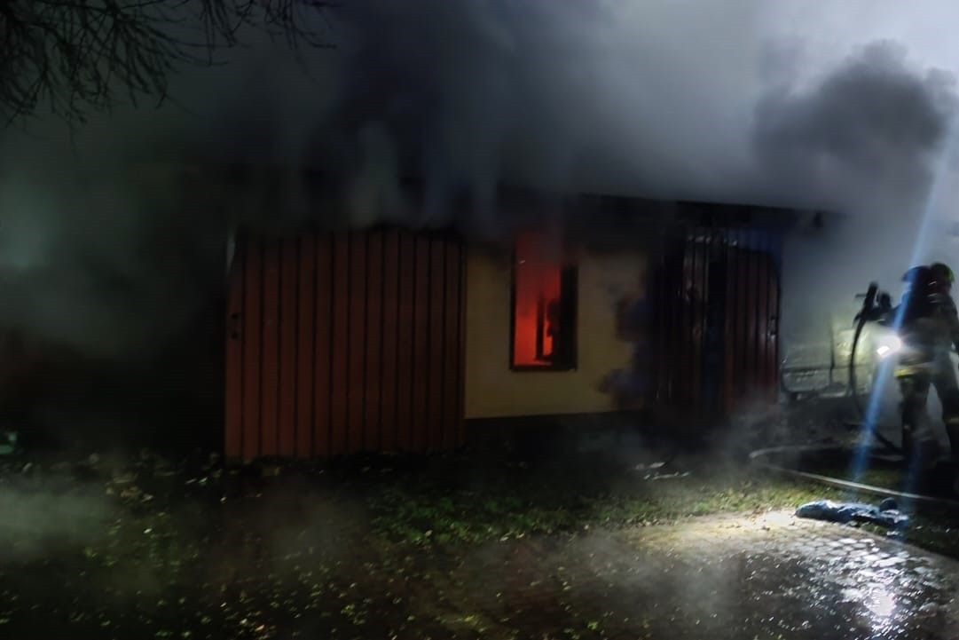 29.11.2025. Górki Napękowskie. Pożar / Fot. straż pożarna