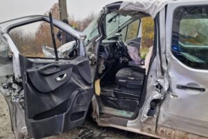 03.11.2025. Łomno. Wypadek / źródło: PSP Starachowice