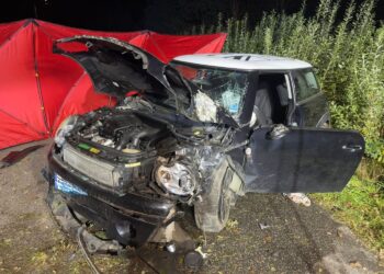 02.11.2025. Celiny w gminie Bodzentyn. Wypadek / Fot. OSP Bodzentyn