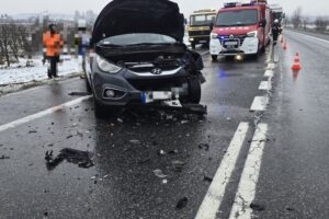 25.11.2025. Piaseczno. Wypadek / Fot. KPP Sandomierz