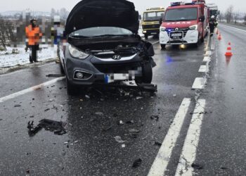 25.11.2025. Piaseczno. Wypadek / Fot. KPP Sandomierz