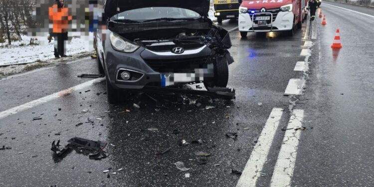 25.11.2025. Piaseczno. Wypadek / Fot. KPP Sandomierz