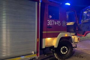 02.11.2025. Celiny w gminie Bodzentyn. Wypadek / Fot. OSP Bodzentyn