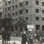 Kielce. Ulica Paderewskiego. Lata 1950-1959. Budowa budynku przy ulicy Paderewskiego 37-39a, na rogu z ulicą Sienkiewicza / źródło: facebook.com/kieleckieinwestycje